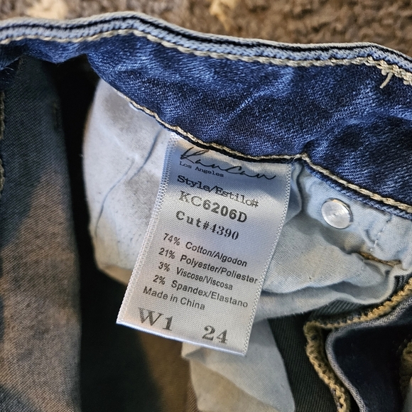 Kancan Distressed High Rise Skinny Jeans Size 24 - Picture 5 of 7